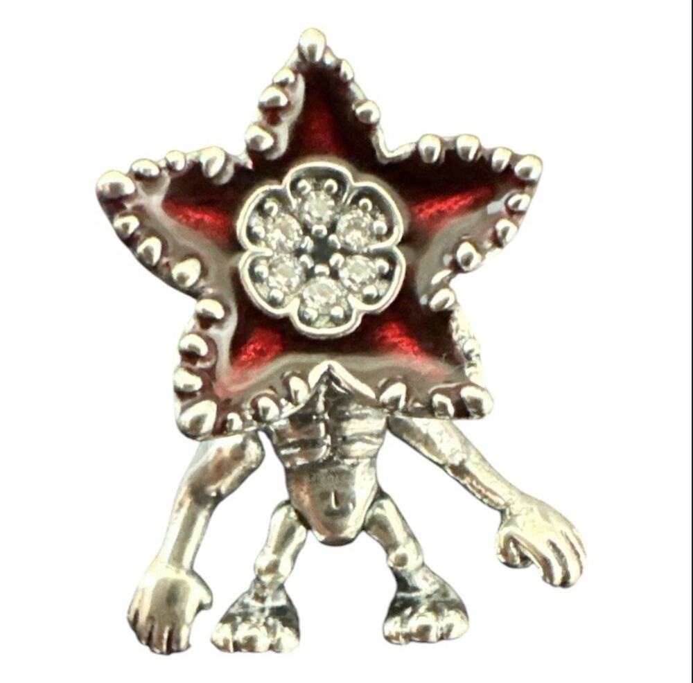 New PANDORA Stranger Things Demogorgon Netflix Charm Red Black Enamel Genuine